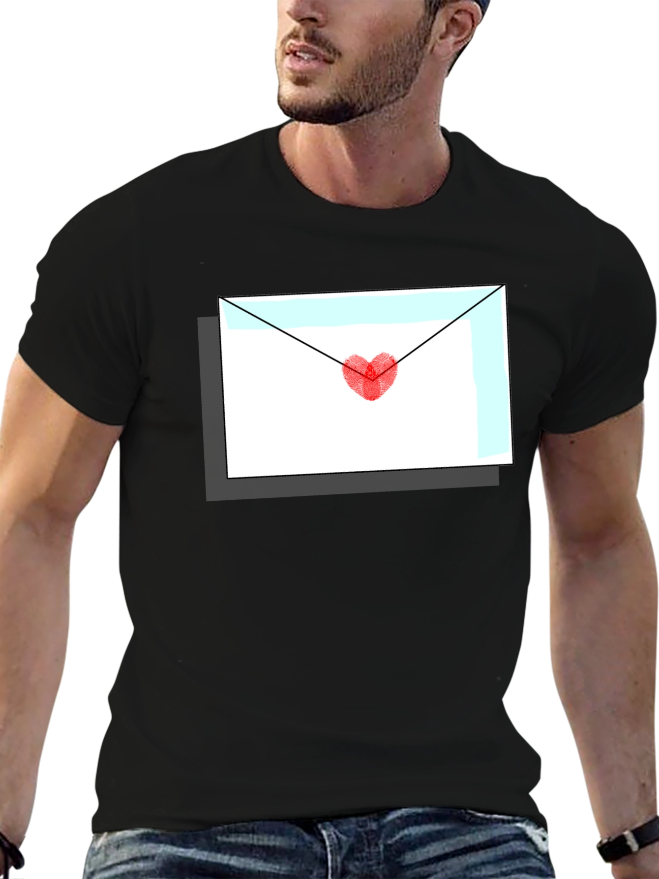 Love Letter Graphic Tee - Heart Envelope T-Shirt