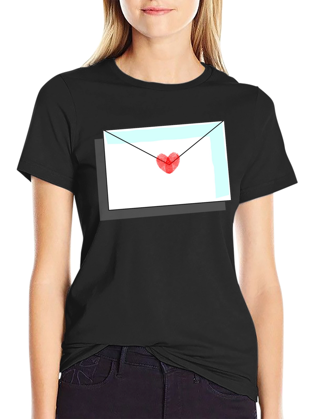 Love Letter Graphic Tee - Heart Envelope T-Shirt