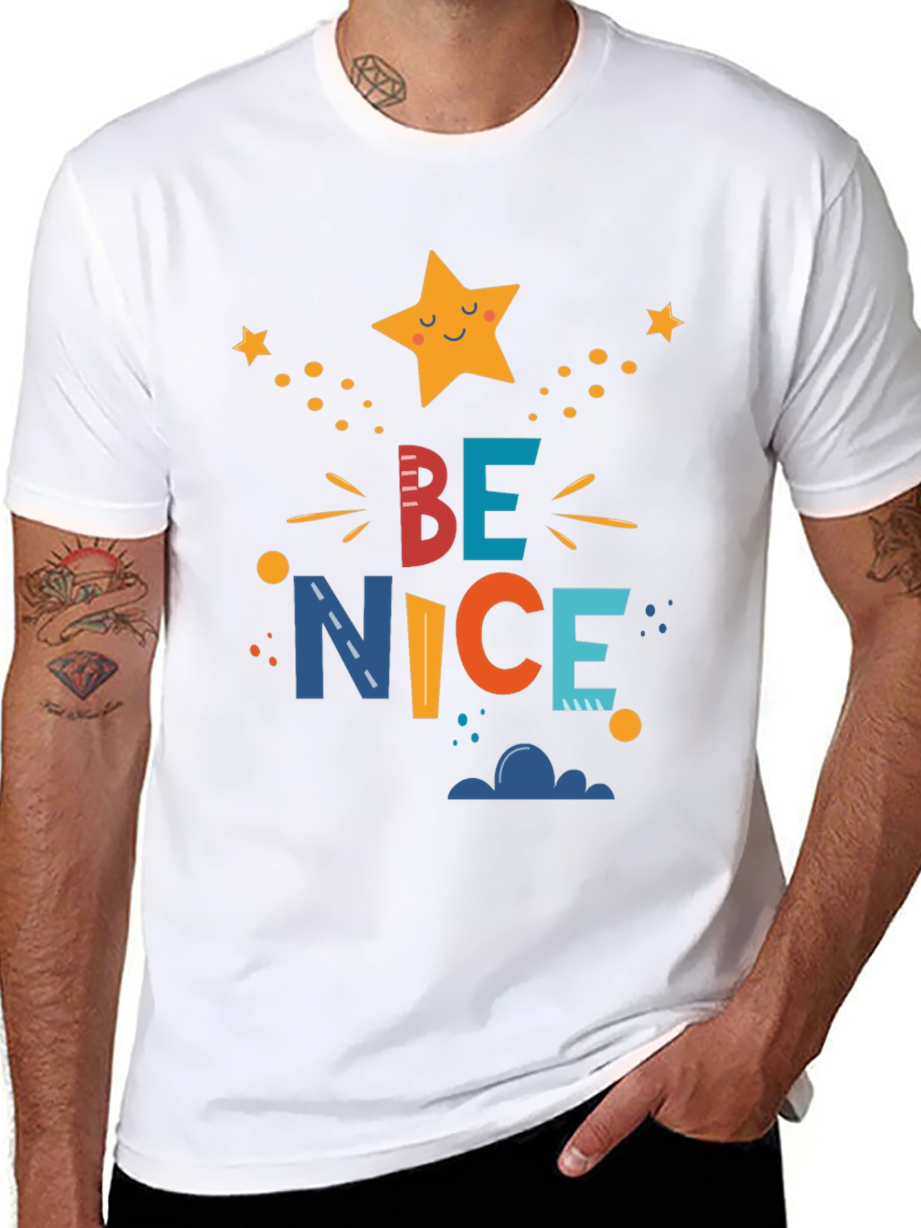 Be Nice Graphic Tee - Mens Black T-Shirt