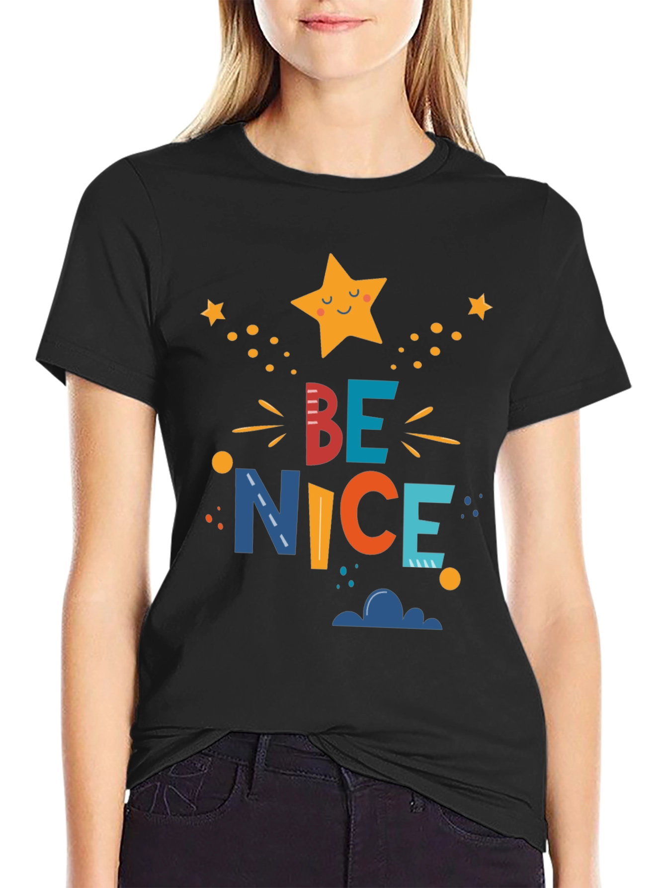 Be Nice Graphic Tee - Mens Black T-Shirt