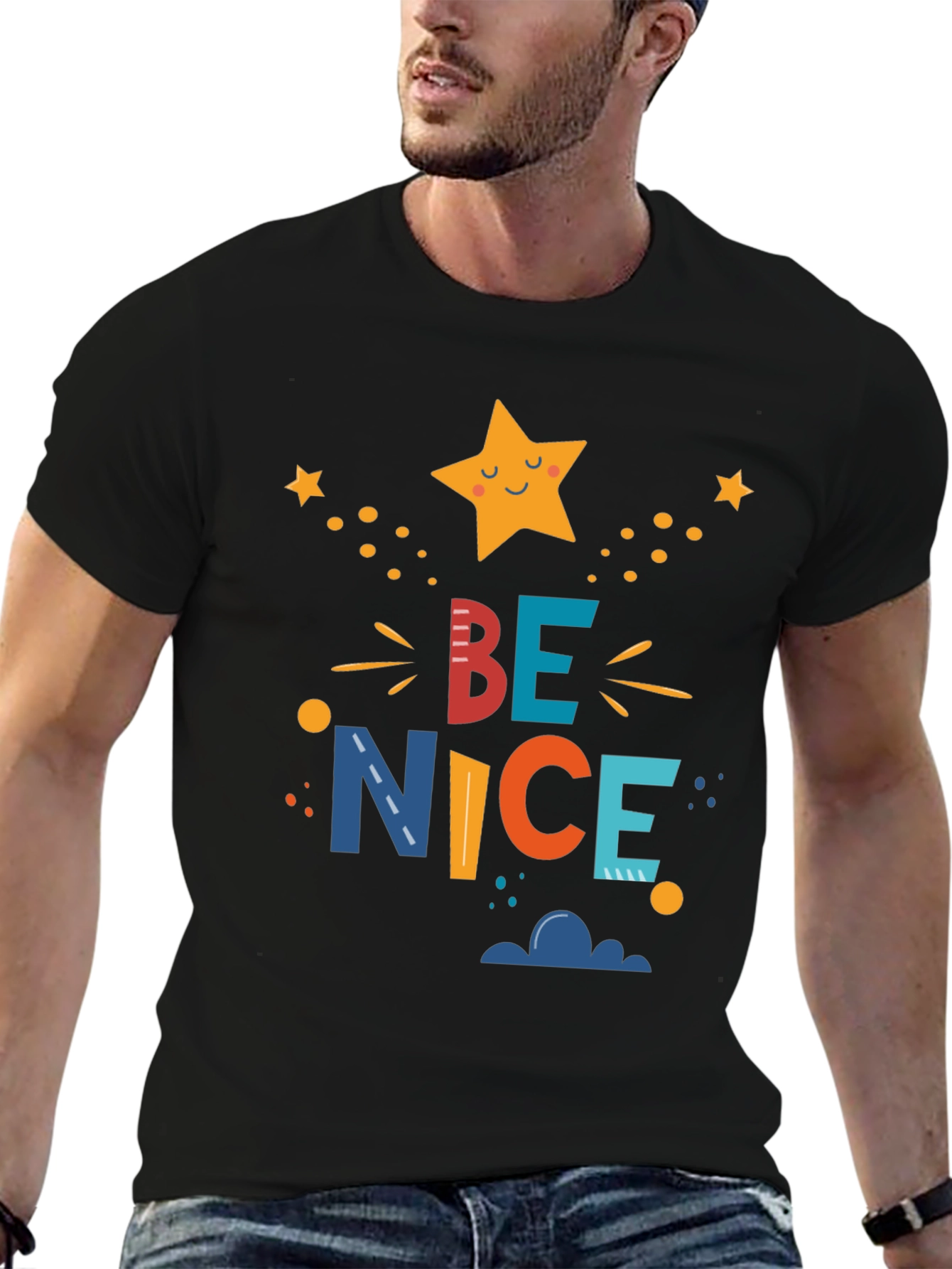 Be Nice Graphic Tee - Mens Black T-Shirt
