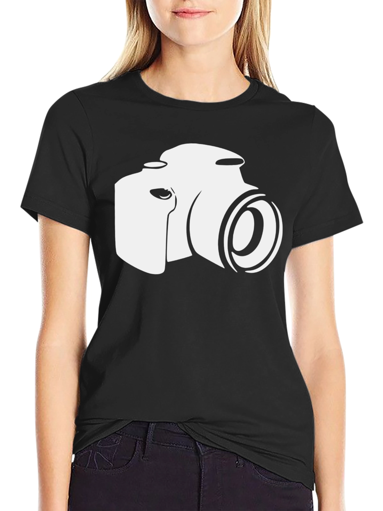 Camera Graphic Tee - Black Unisex T-Shirt