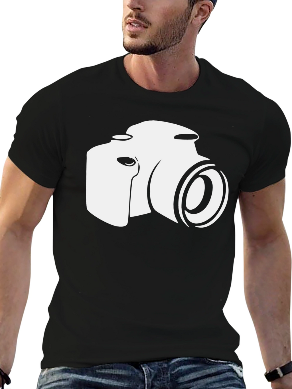 Camera Graphic Tee - Black Unisex T-Shirt