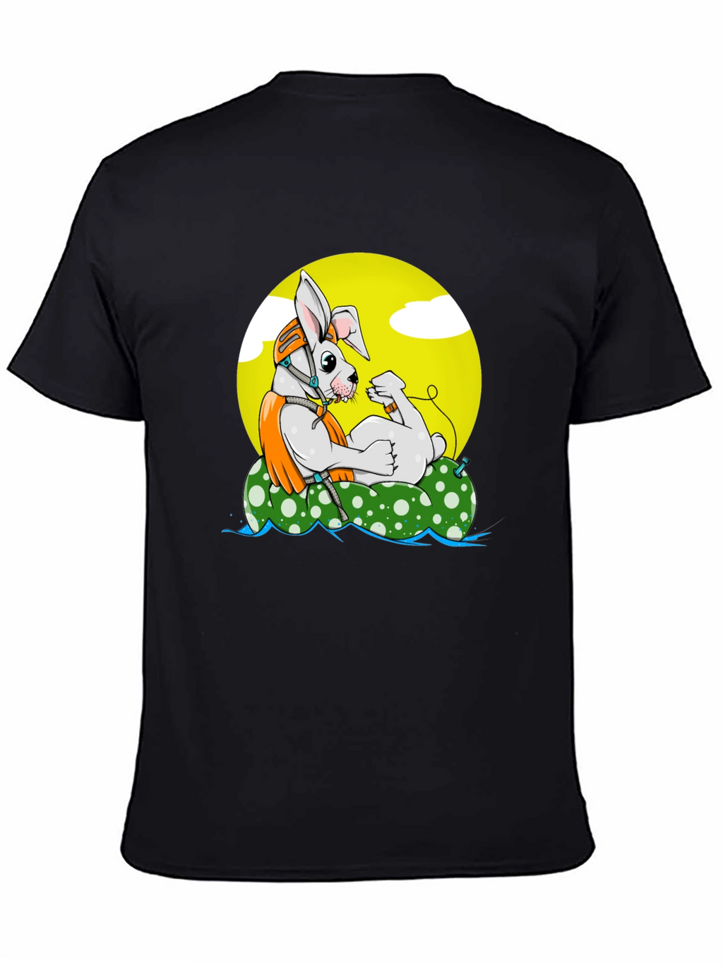 Cool Rabbit on Raft Graphic Tee