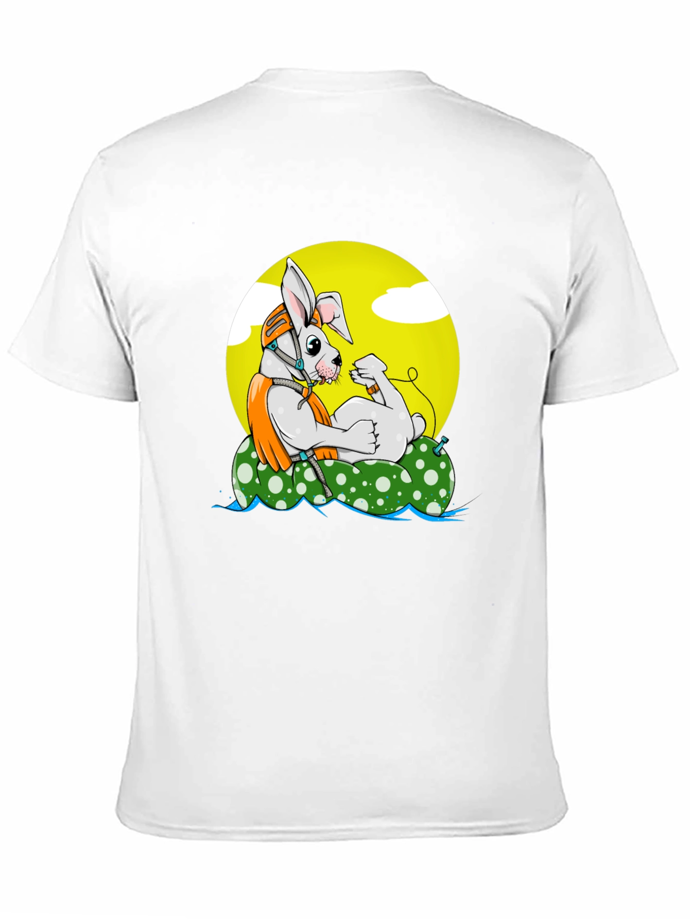 Cool Rabbit on Raft Graphic Tee