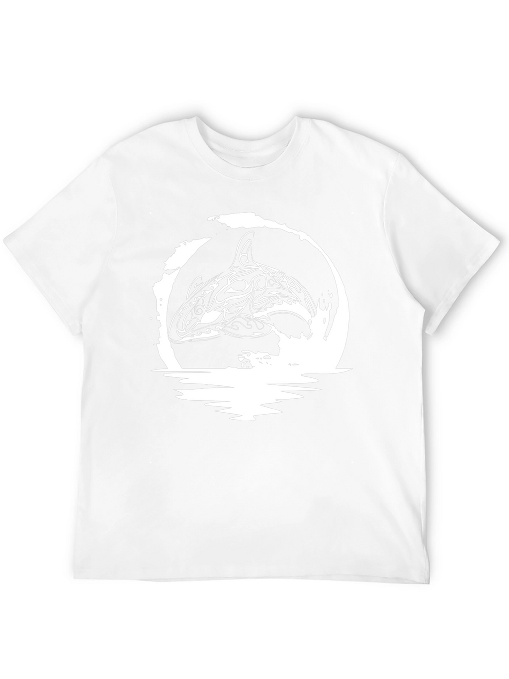 Orca Whale Tribal Design Black T-Shirt