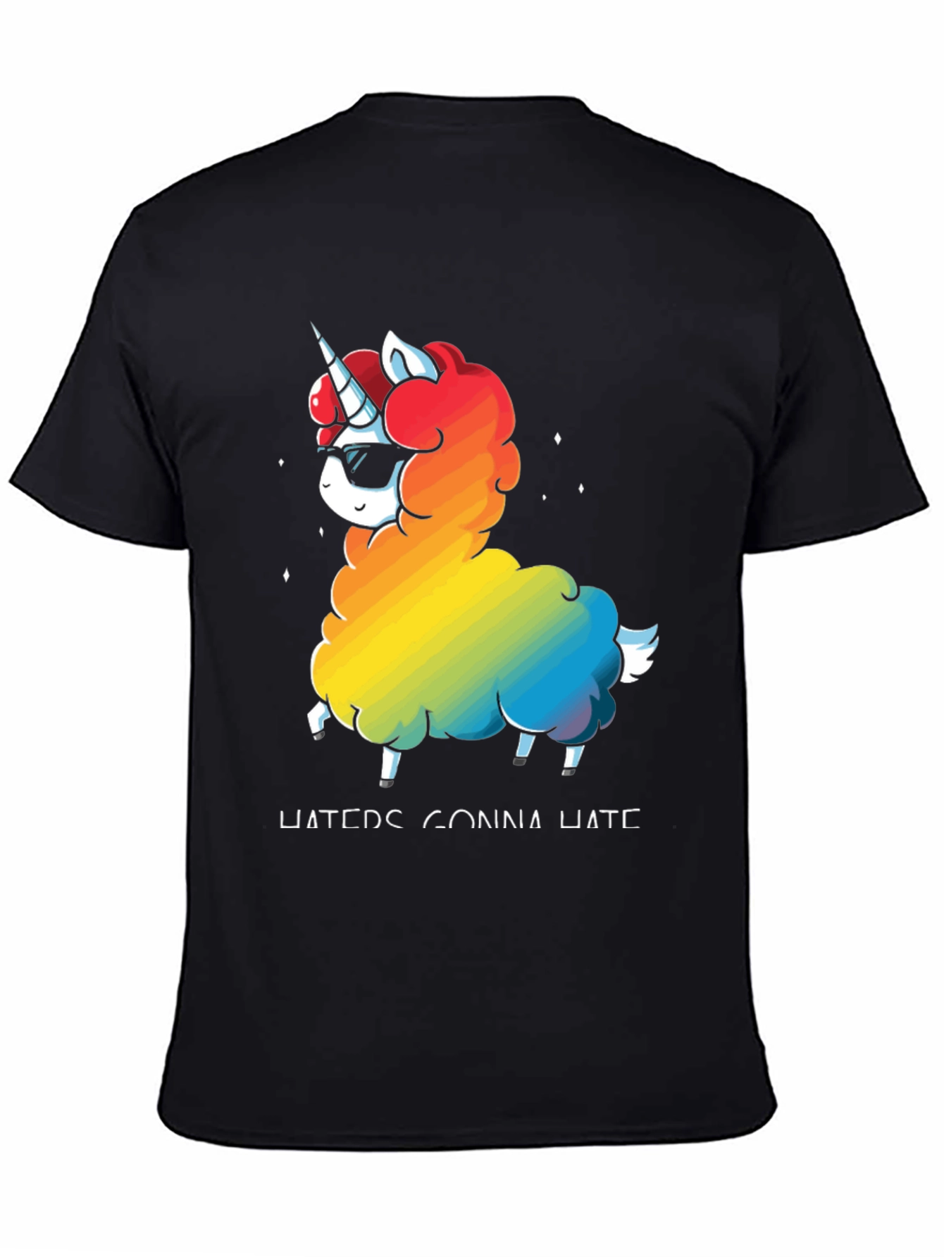 Unicorn Llama Rainbow T-Shirt - Haters Gonna Hate