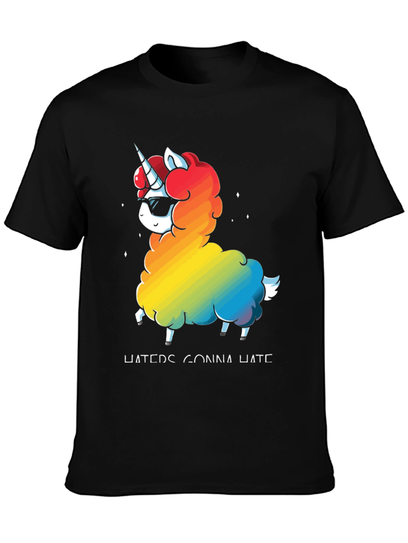 Unicorn Llama Rainbow T-Shirt - Haters Gonna Hate