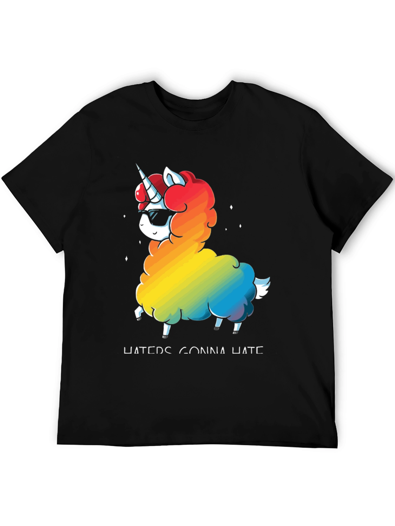 Unicorn Llama Rainbow T-Shirt - Haters Gonna Hate