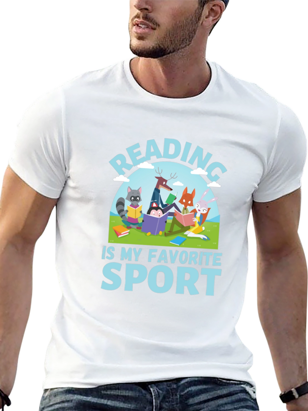 Reading is My Favorite Sport Graphic T-Shirt