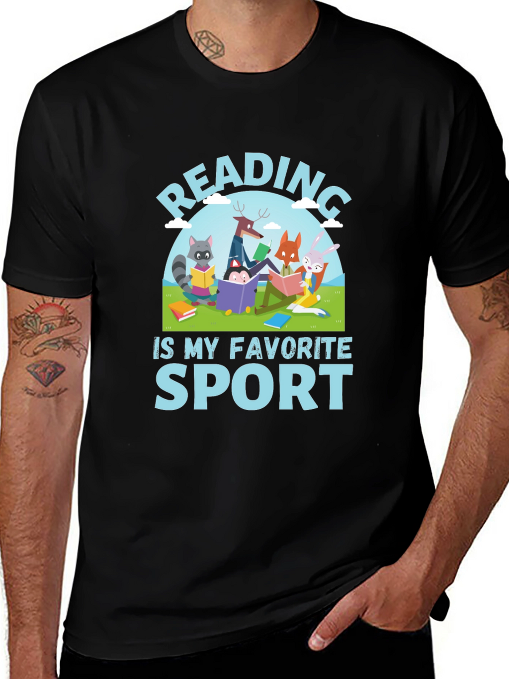Reading is My Favorite Sport Graphic T-Shirt