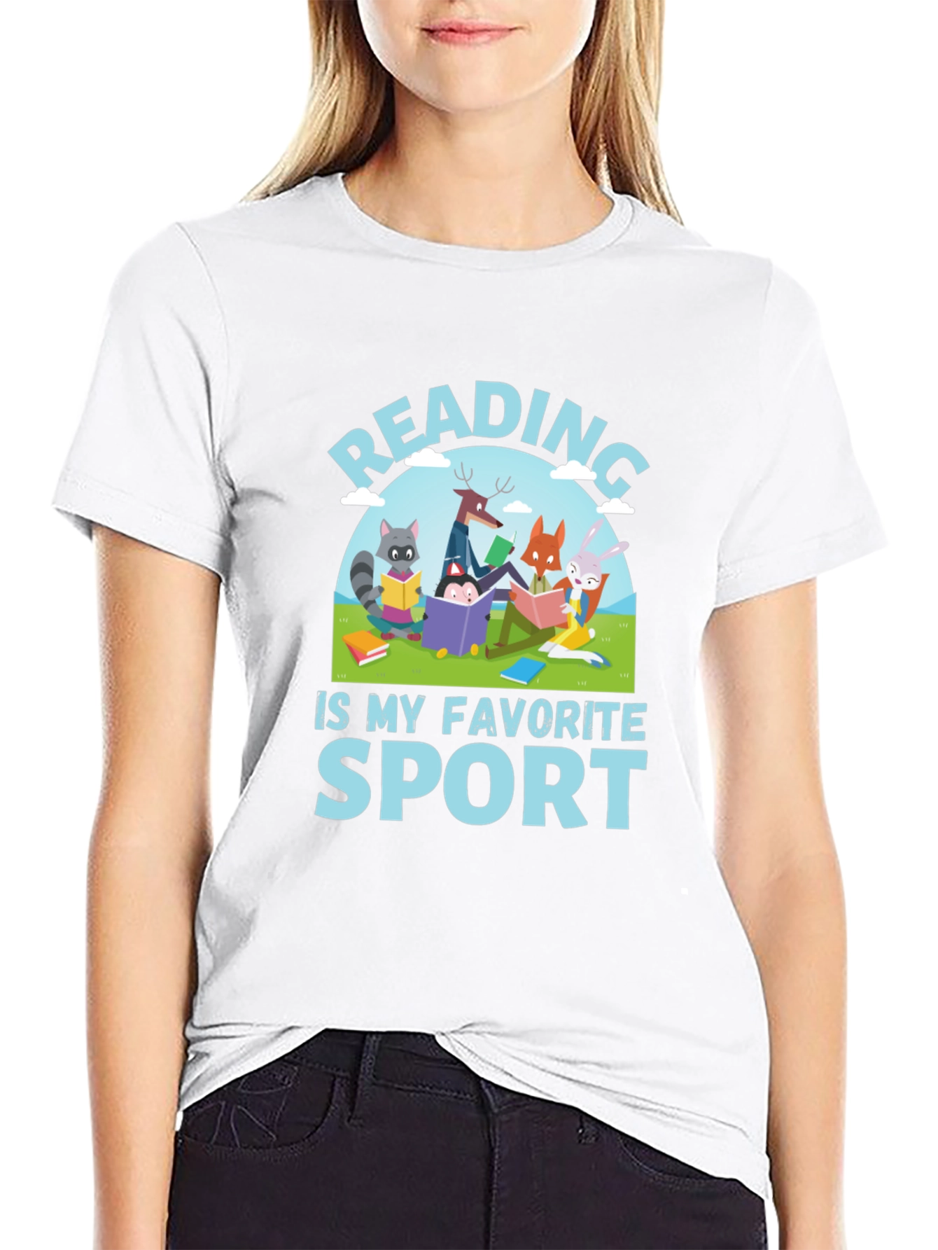 Reading is My Favorite Sport Graphic T-Shirt
