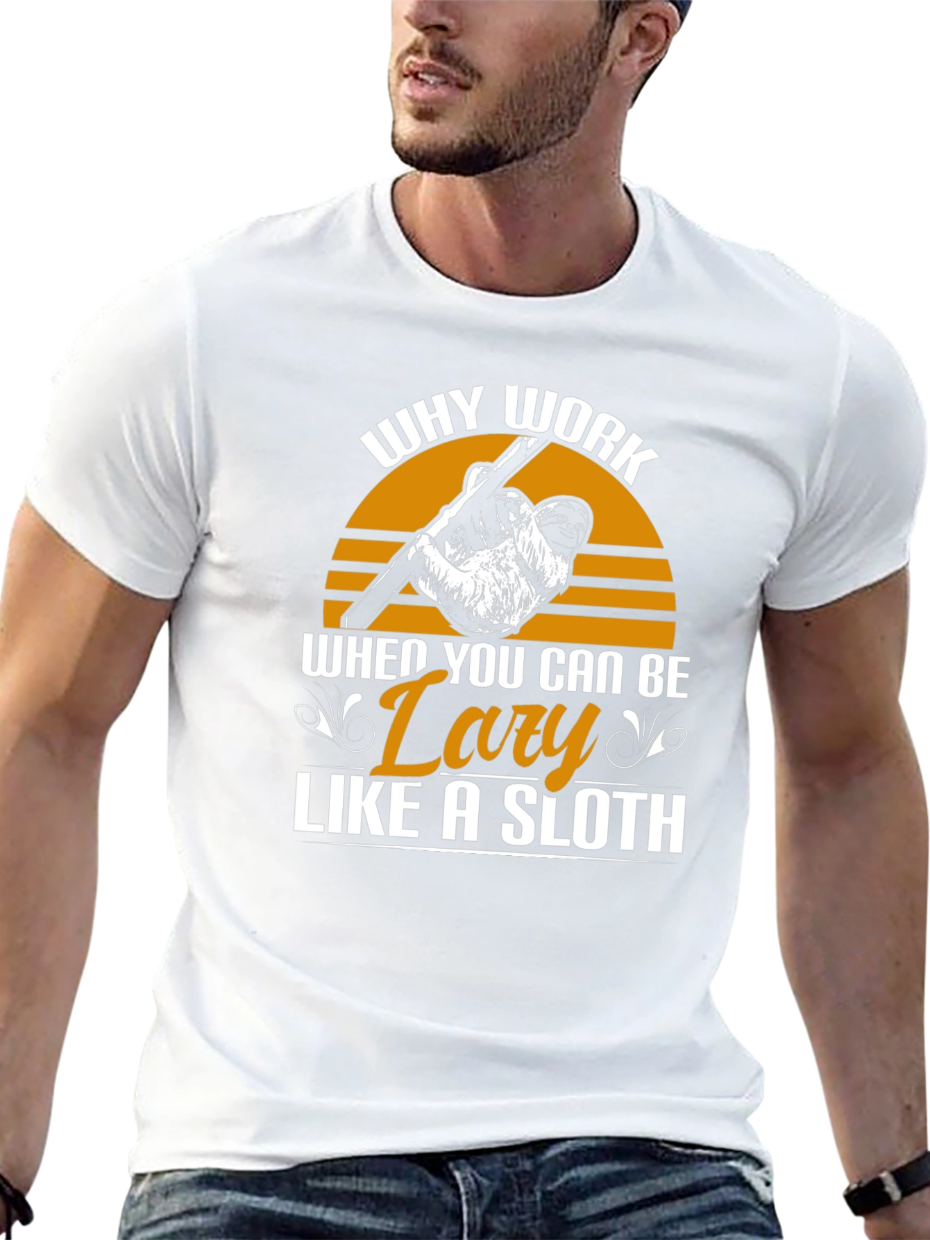 Lazy Sloth Graphic Tee - Why Work?