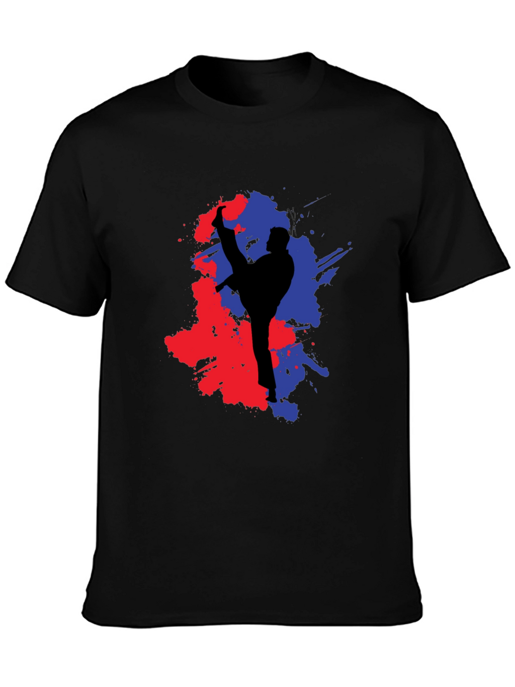 Martial Arts Kick Black T-Shirt