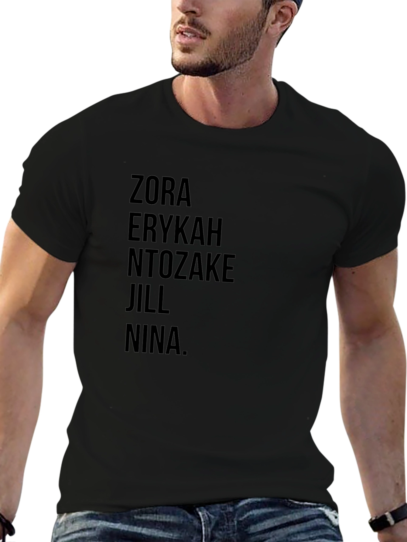 Zora Erykah Ntozake Jill Nina T-Shirt - Black