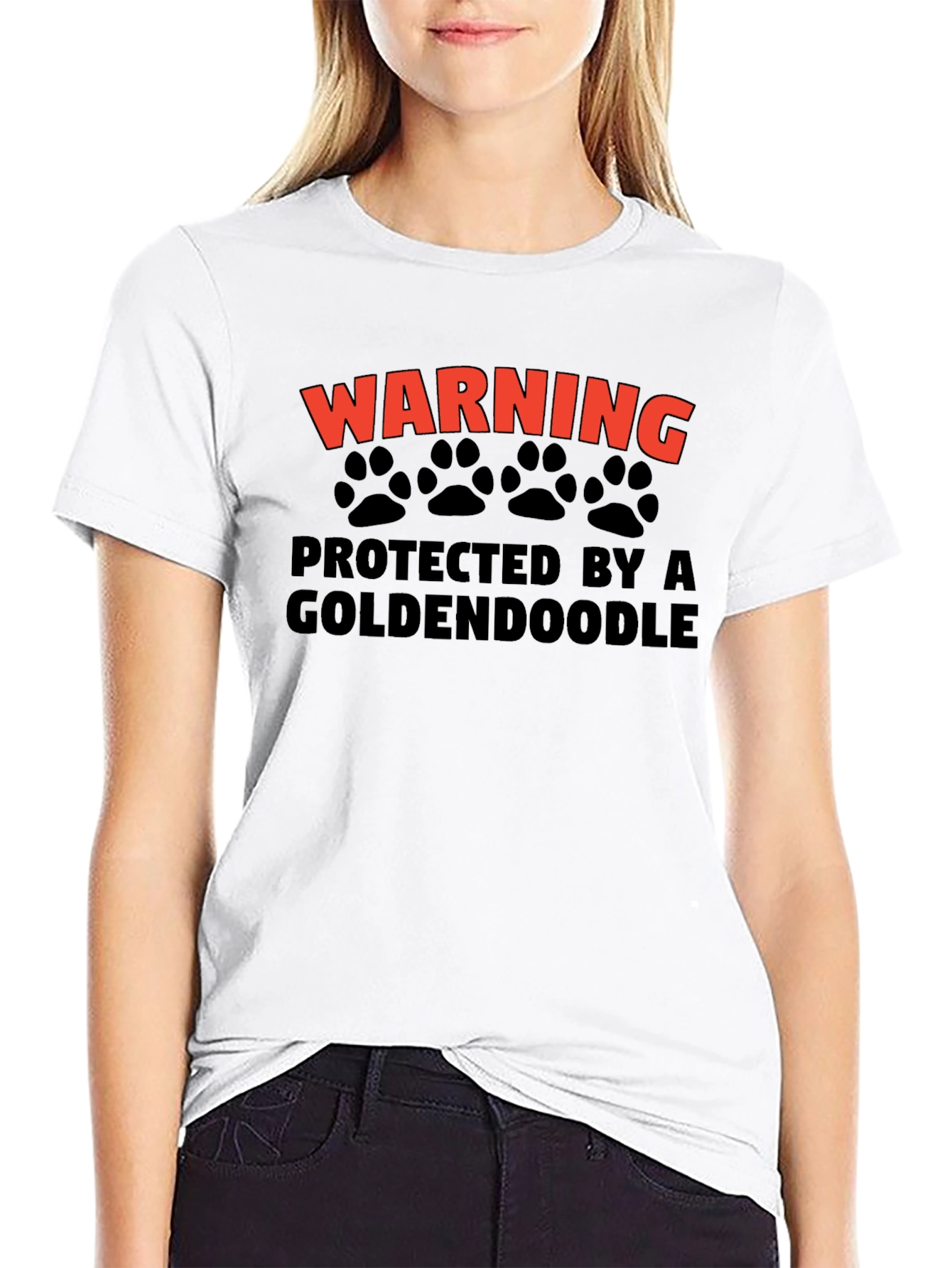 Warning: Protected By A Goldendoodle T-Shirt