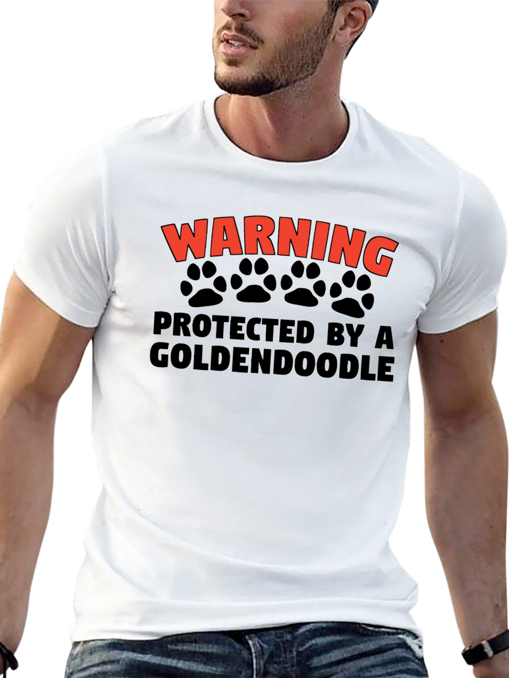 Warning: Protected By A Goldendoodle T-Shirt