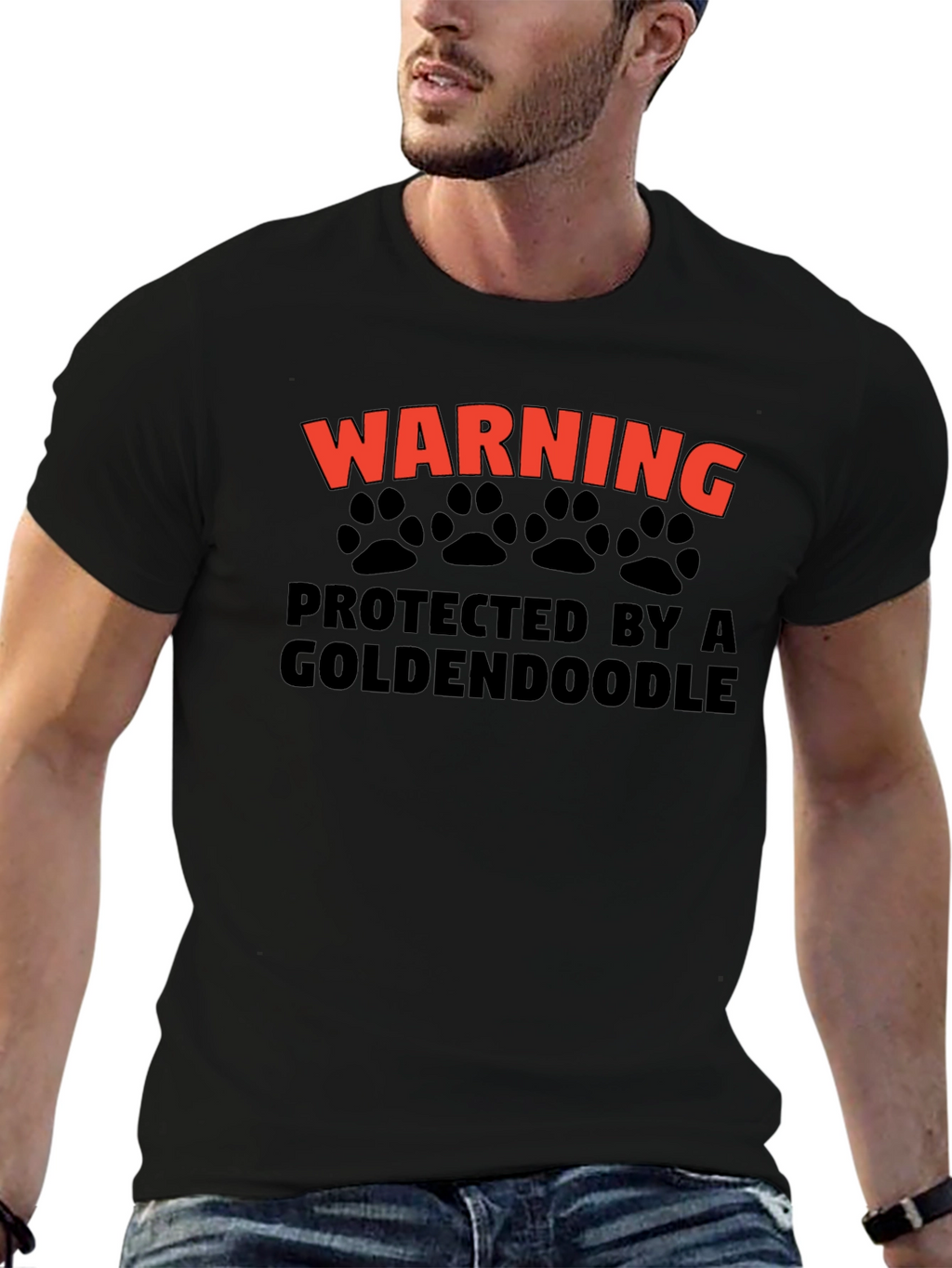 Warning: Protected By A Goldendoodle T-Shirt