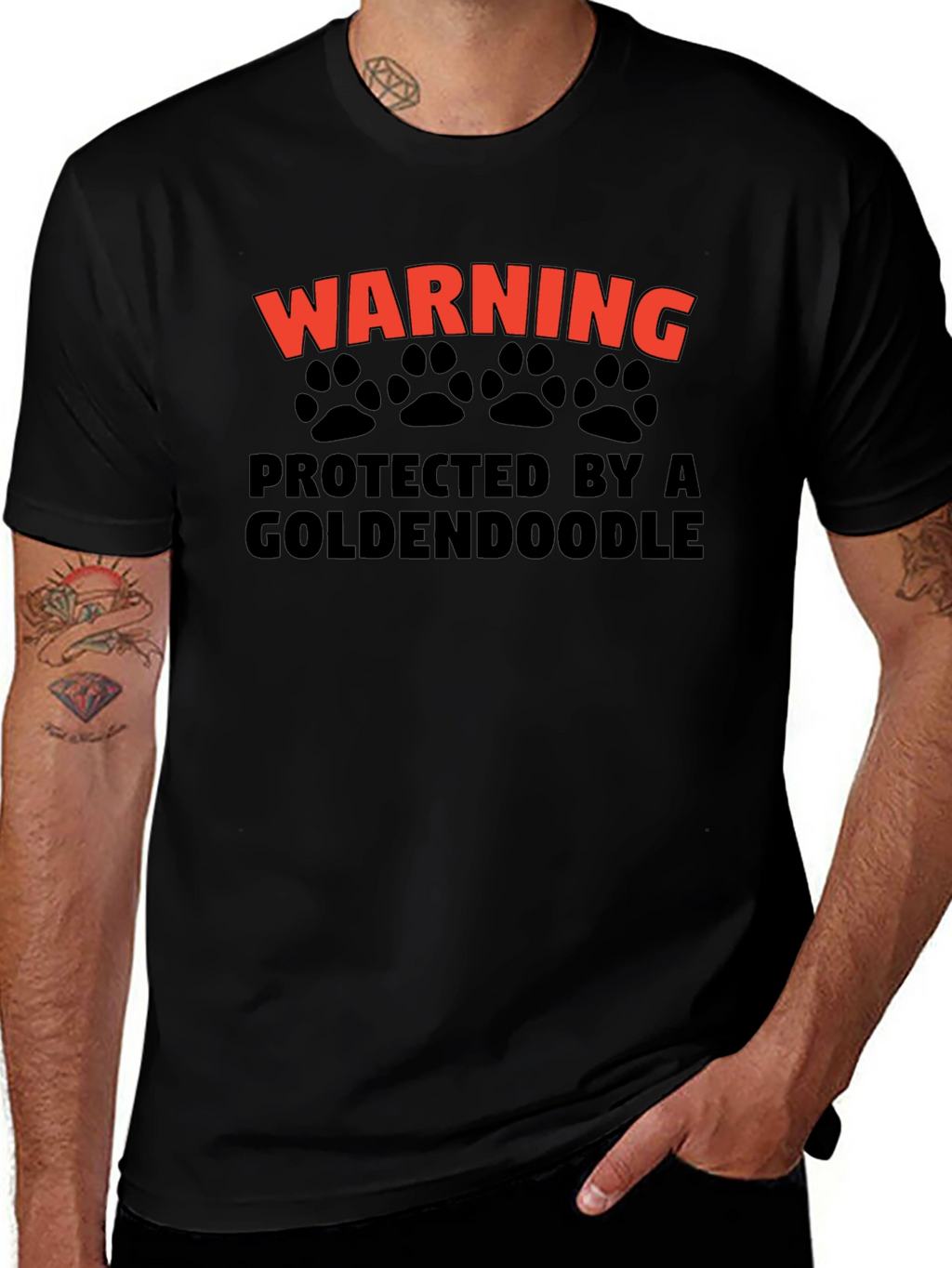 Warning: Protected By A Goldendoodle T-Shirt