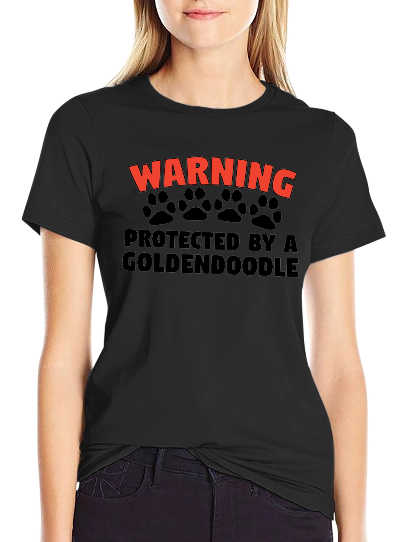 Warning: Protected By A Goldendoodle T-Shirt