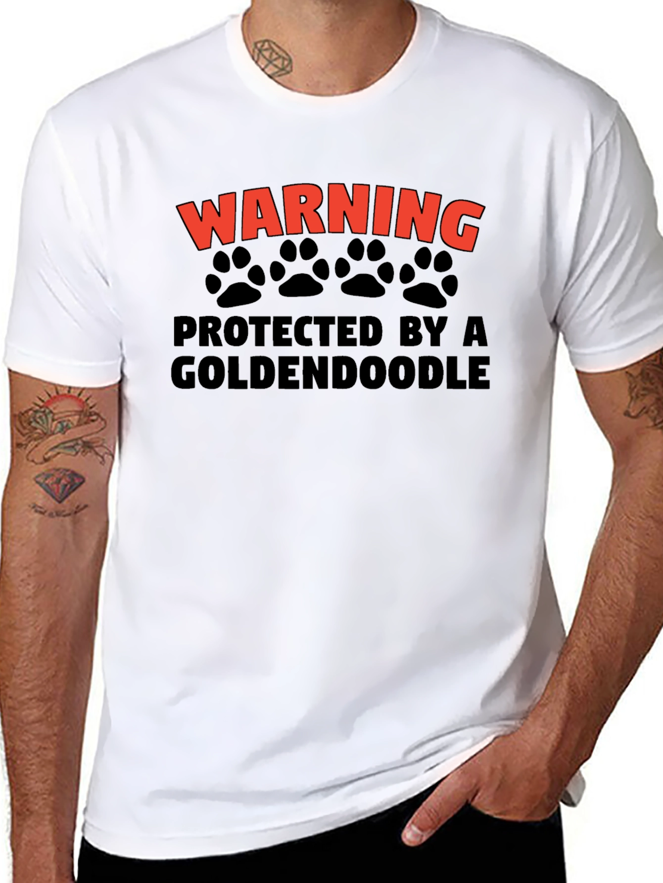 Warning: Protected By A Goldendoodle T-Shirt