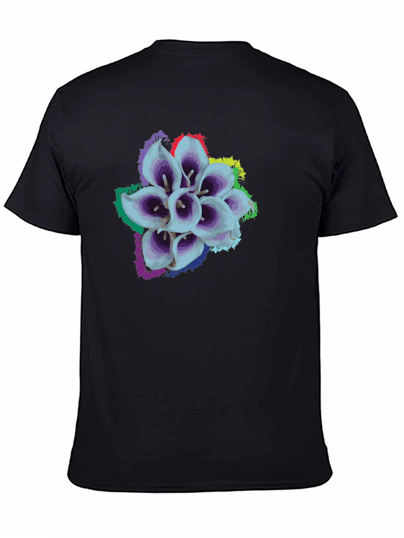 Floral Graphic T-Shirt - Unique Colorful Lily Design
