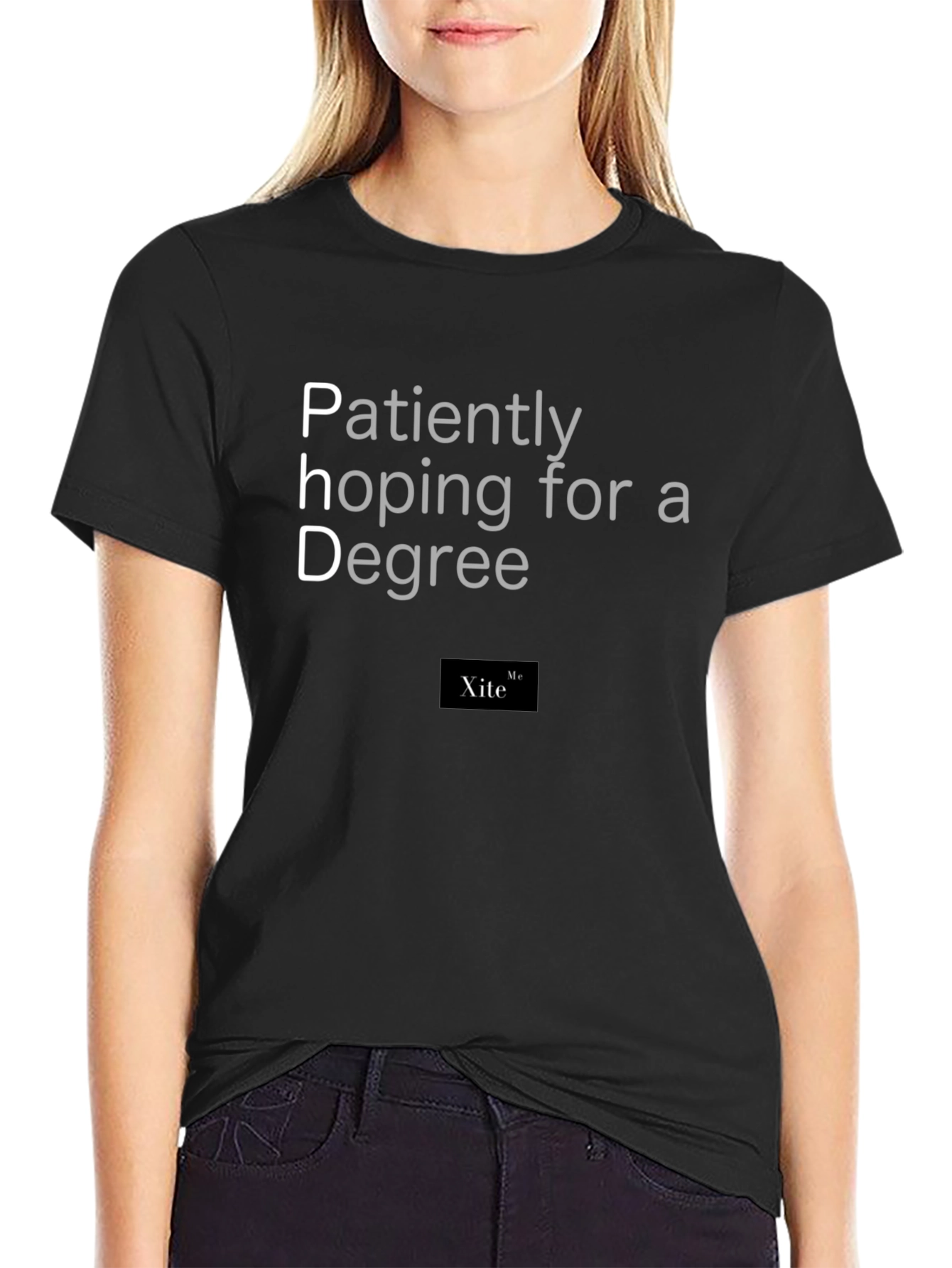 PhD Degree Hopeful T-Shirt - Black Cotton Tee