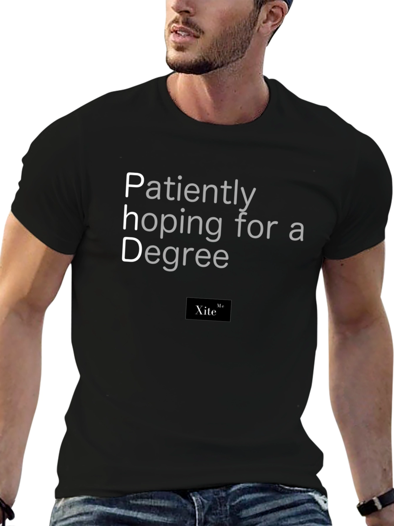PhD Degree Hopeful T-Shirt - Black Cotton Tee