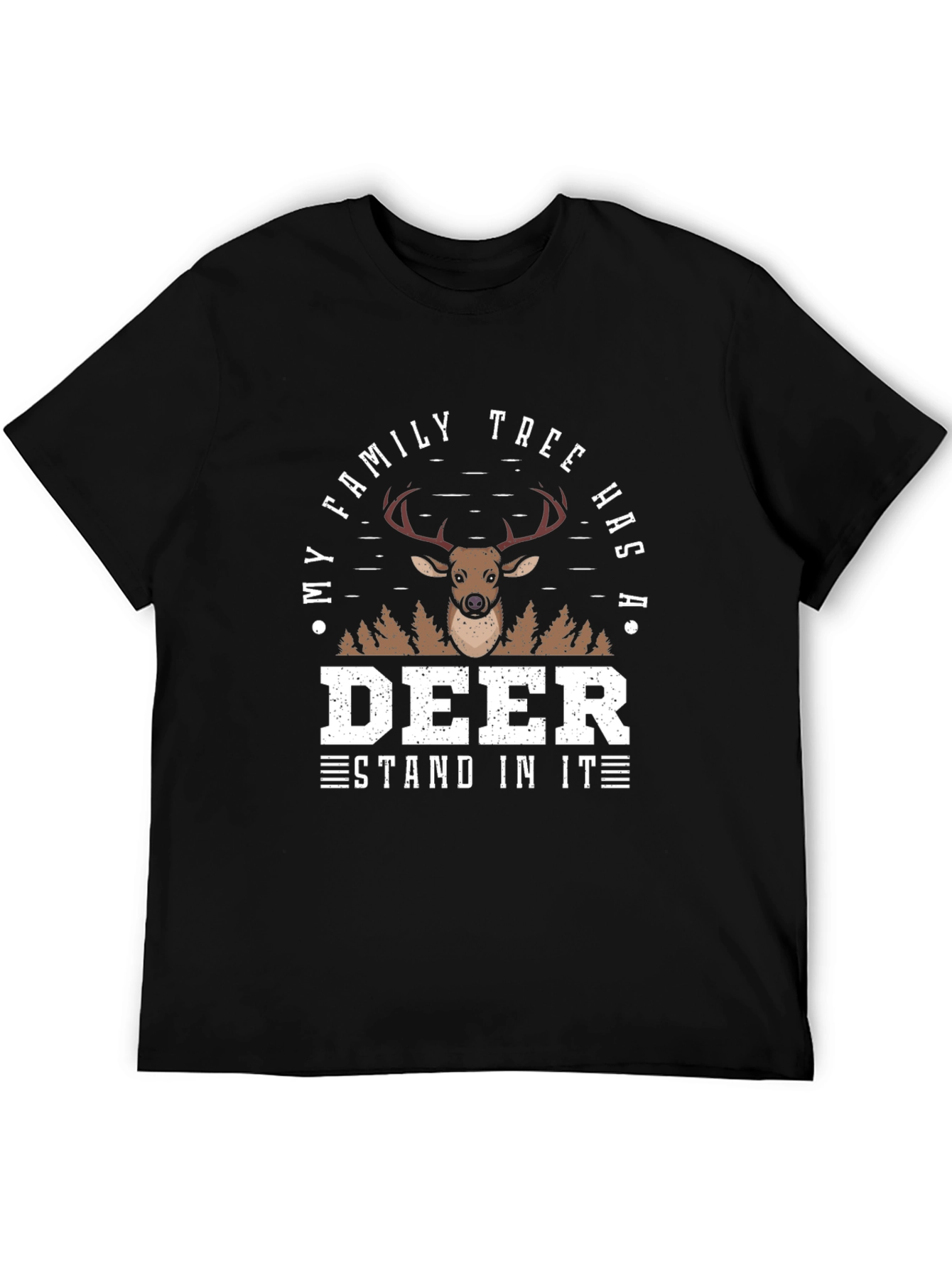 Deer Family Tree Novelty Graphic Tee