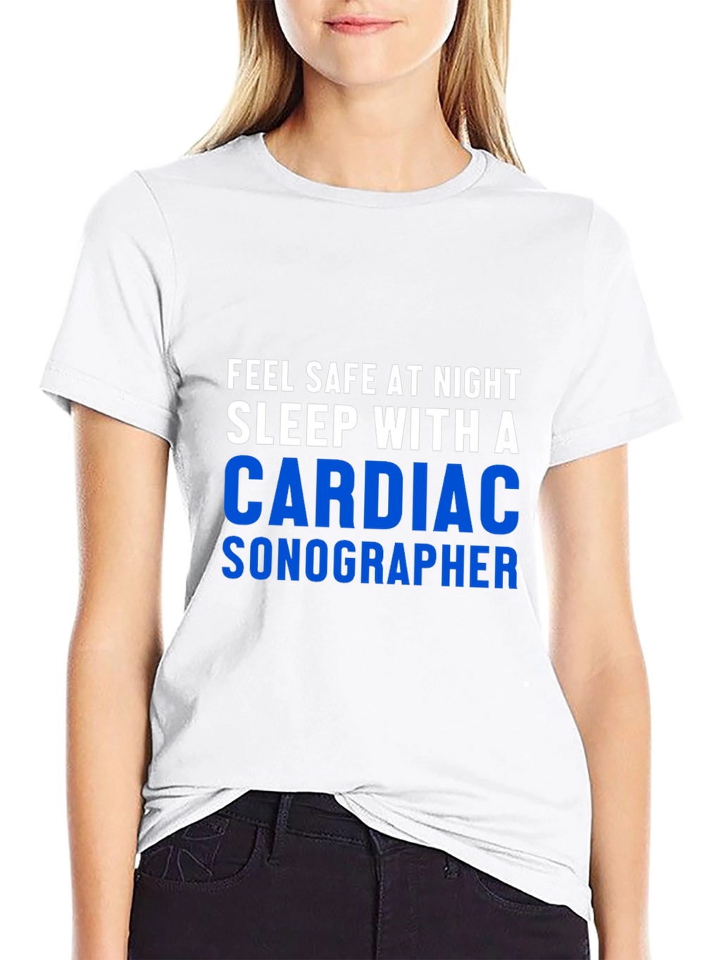 Cardiac Sonographer Graphic Tee - Feel Safe at Night!