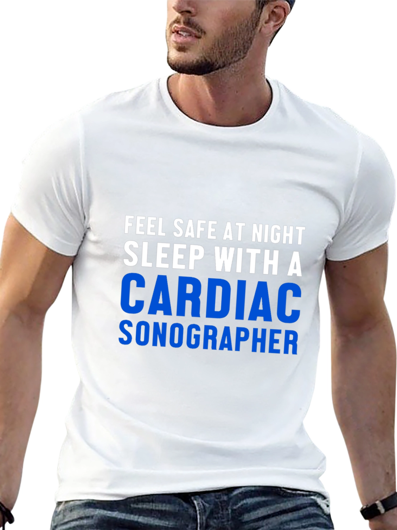 Cardiac Sonographer Graphic Tee - Feel Safe at Night!
