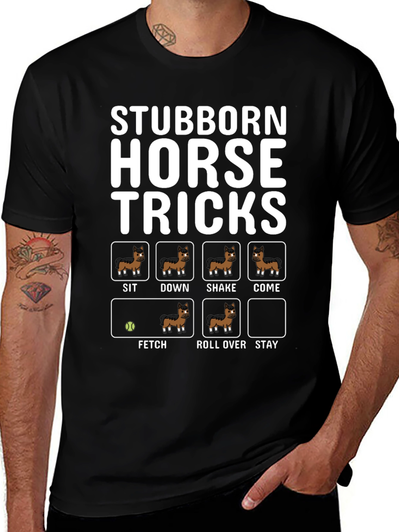 Stubborn Horse Tricks Graphic Tee