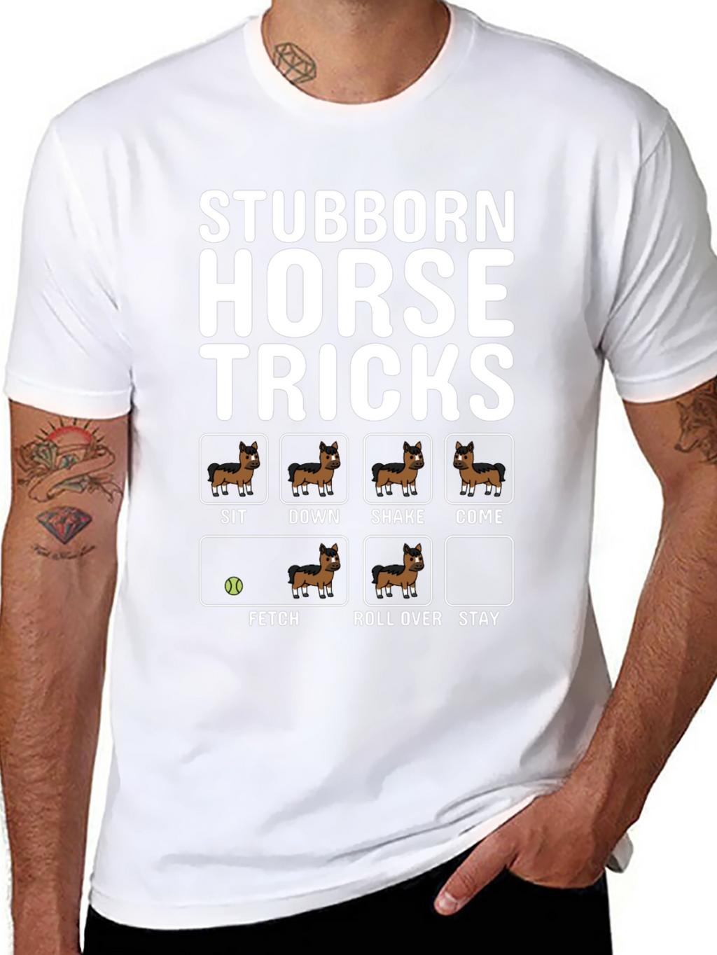 Stubborn Horse Tricks Graphic Tee