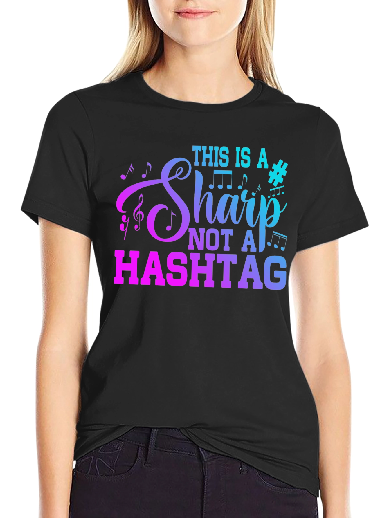 Music Lover T-Shirt - This is a Sharp Not a Hashtag