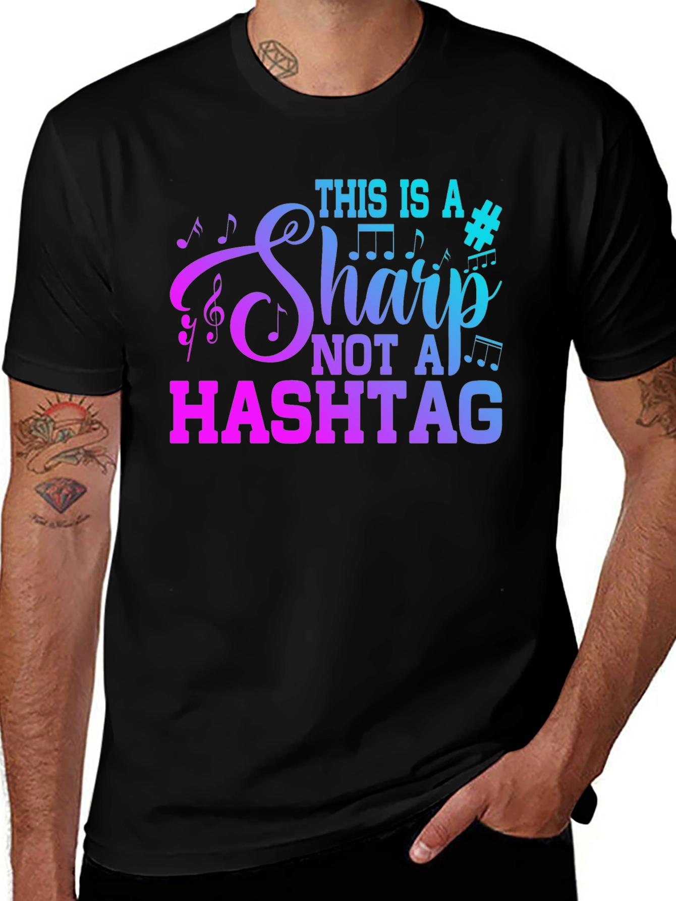Music Lover T-Shirt - This is a Sharp Not a Hashtag
