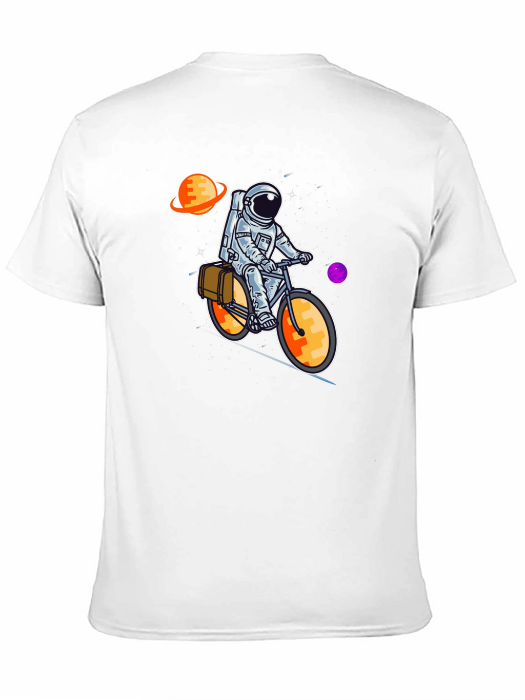 Astronaut on Bicycle Graphic T-Shirt