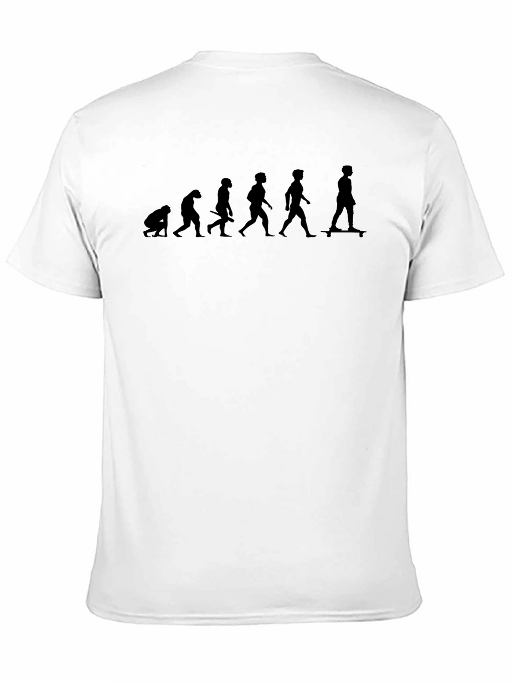 Evolution of Skateboarder Black T-Shirt