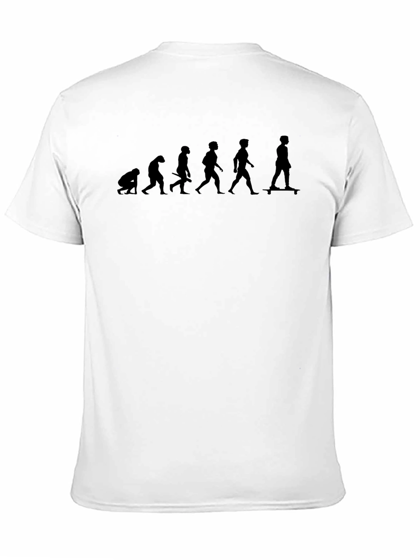 Evolution of Skateboarder Black T-Shirt