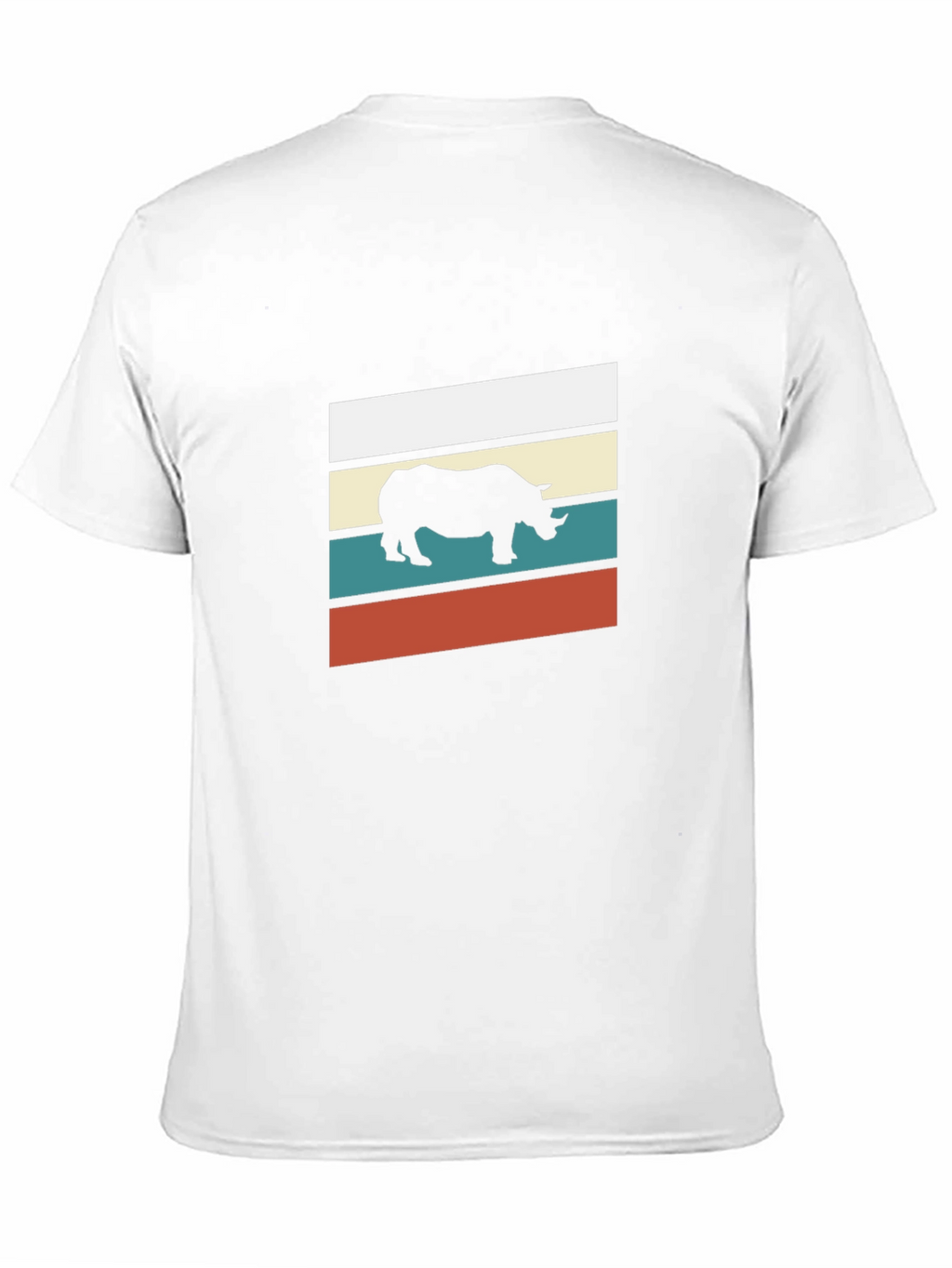 Retro Rhino Graphic Tee - Stylish Mens Black T-Shirt