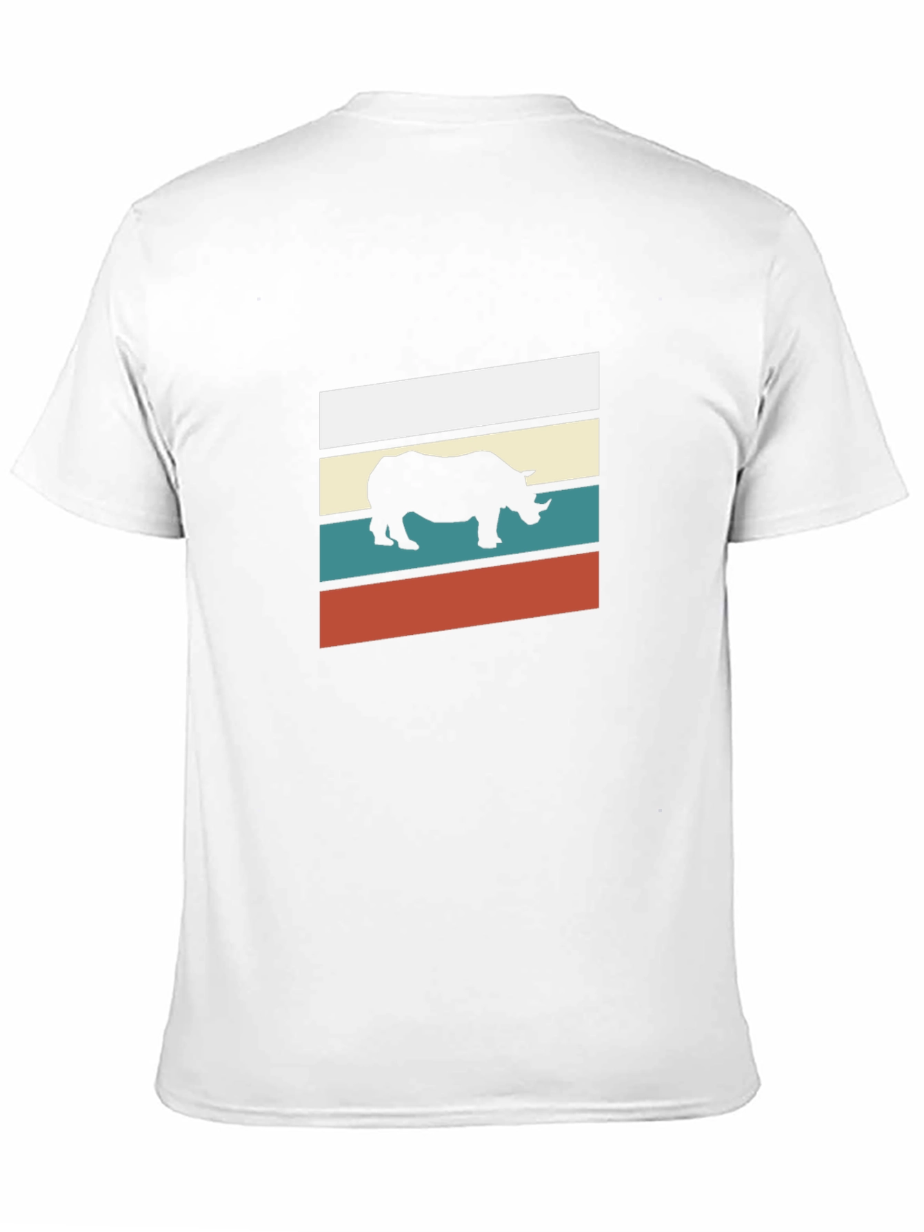 Retro Rhino Graphic Tee - Stylish Mens Black T-Shirt