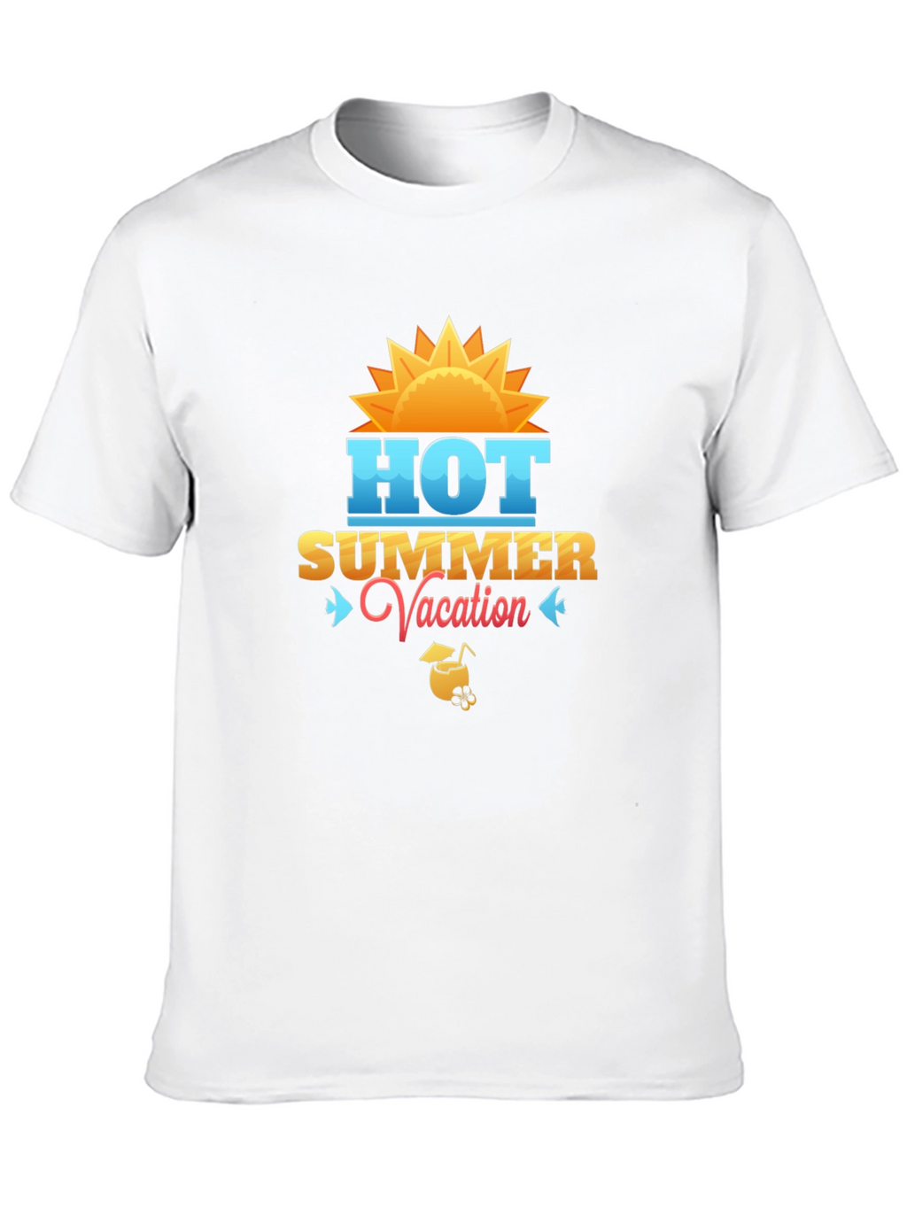 Hot Summer Vacation Black T-Shirt