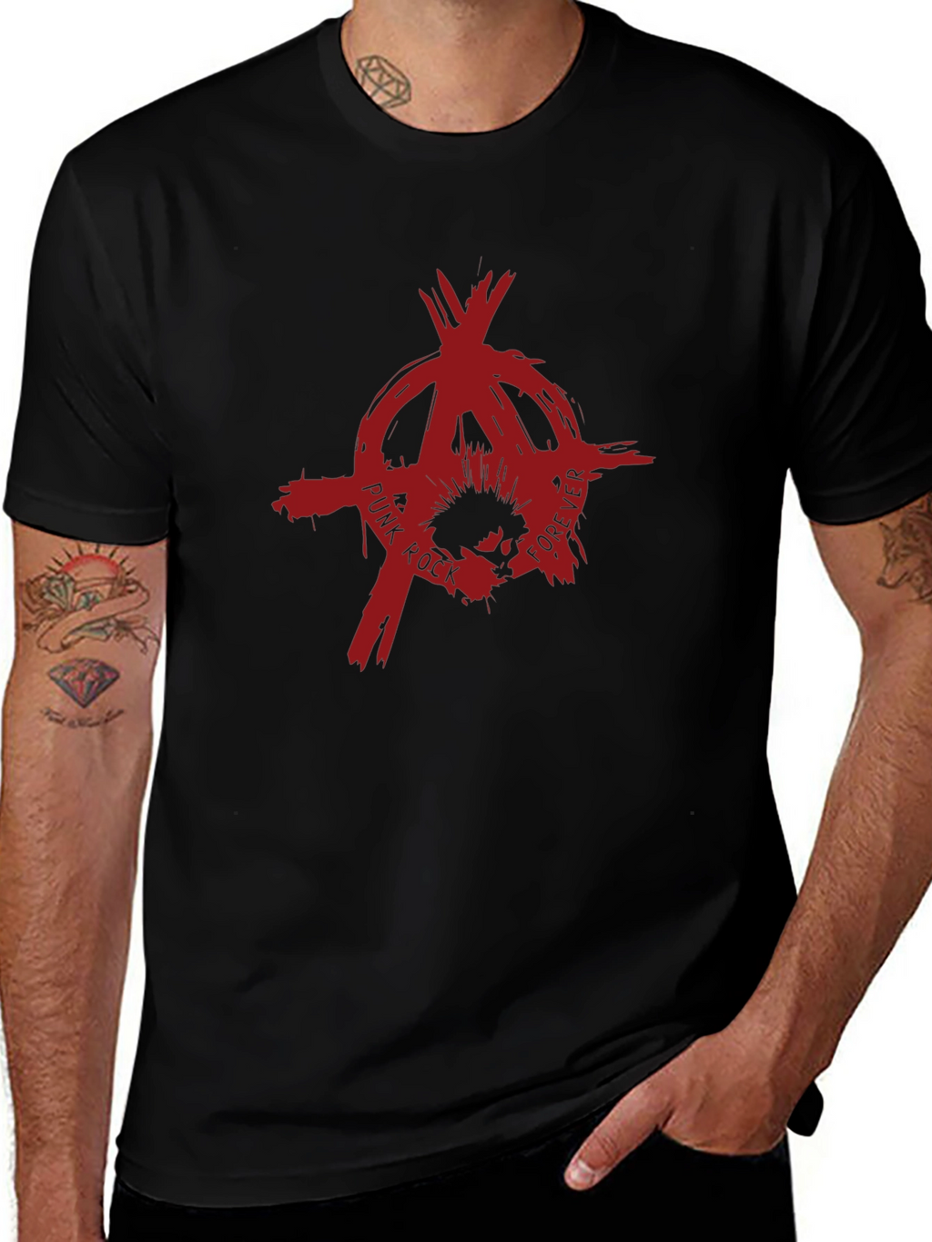Punk Rock Forever Tee - Anarchy Symbol T-Shirt