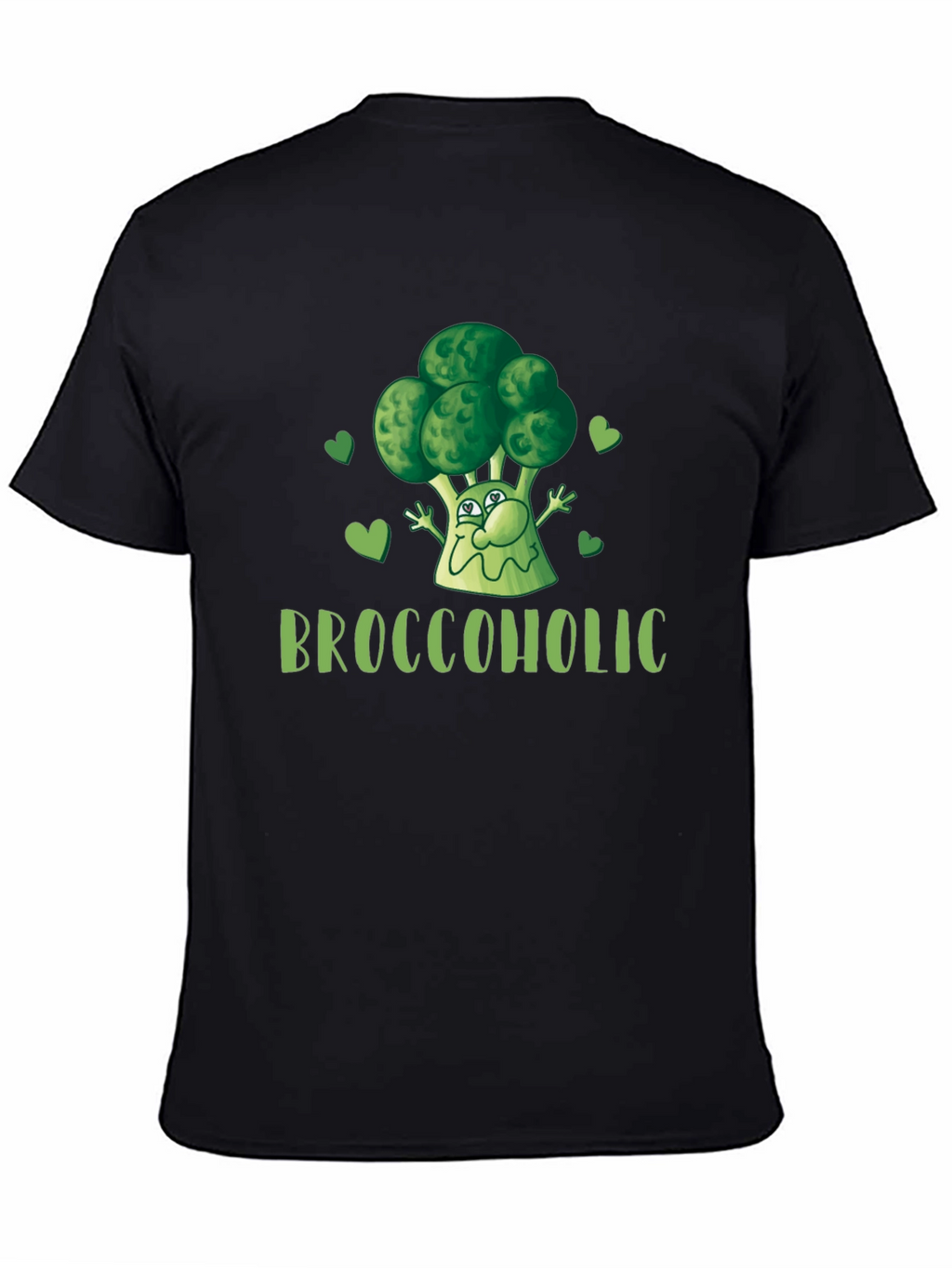Broccoholic Funny Broccoli Lover Black T-Shirt