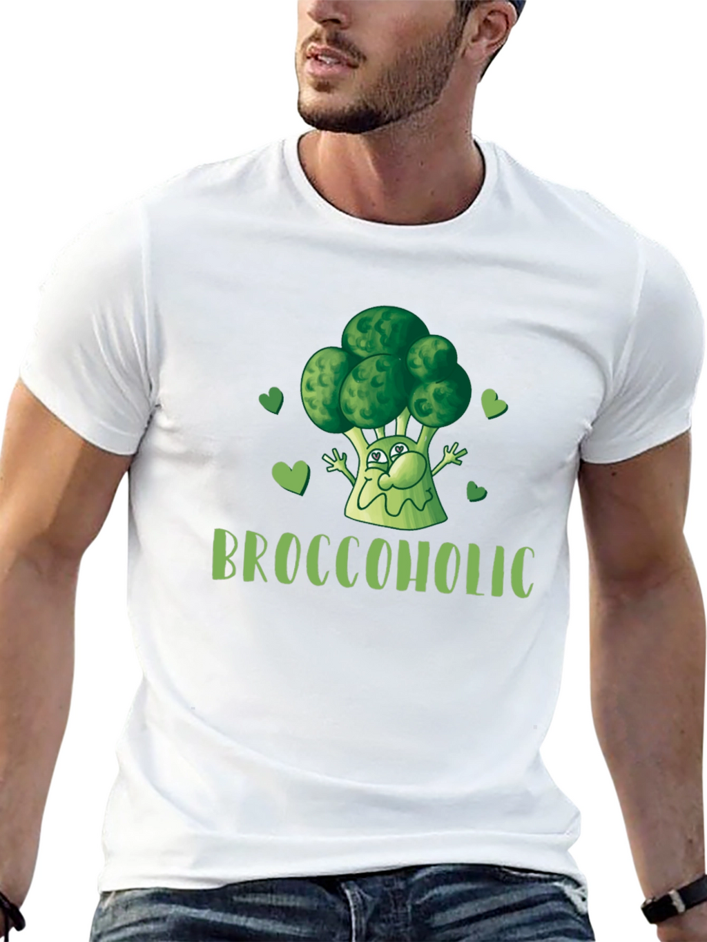 Broccoholic Funny Broccoli Lover Black T-Shirt