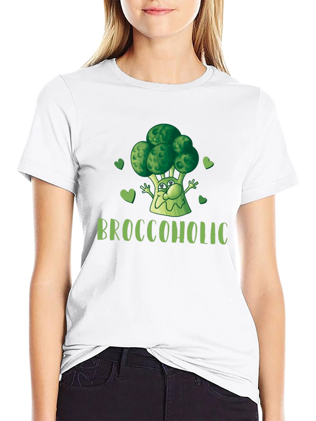 Broccoholic Funny Broccoli Lover Black T-Shirt