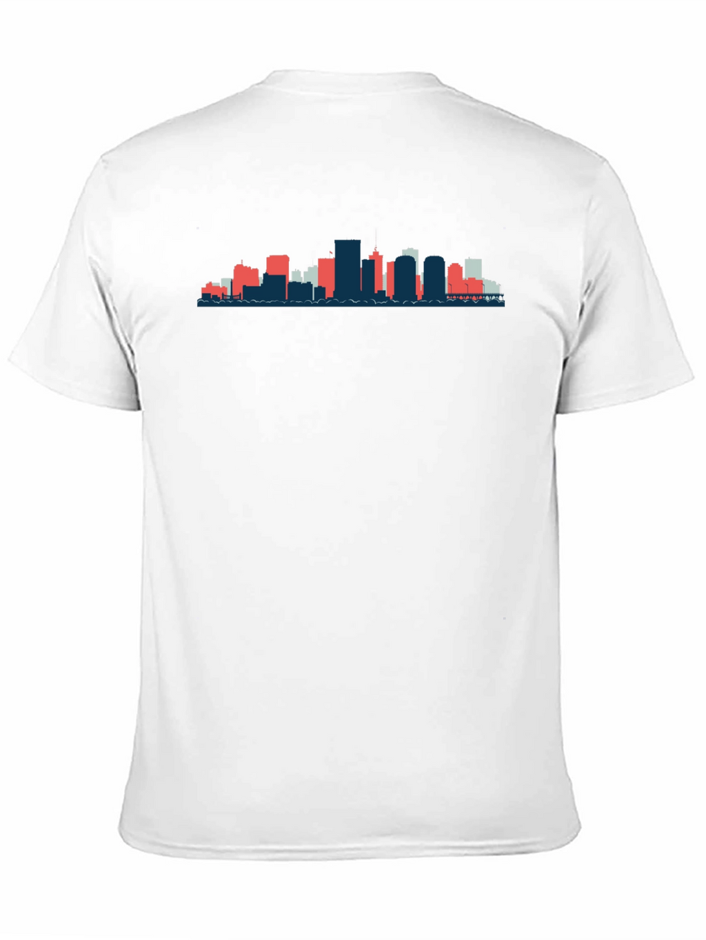 Black T-Shirt with City Skyline Graphic