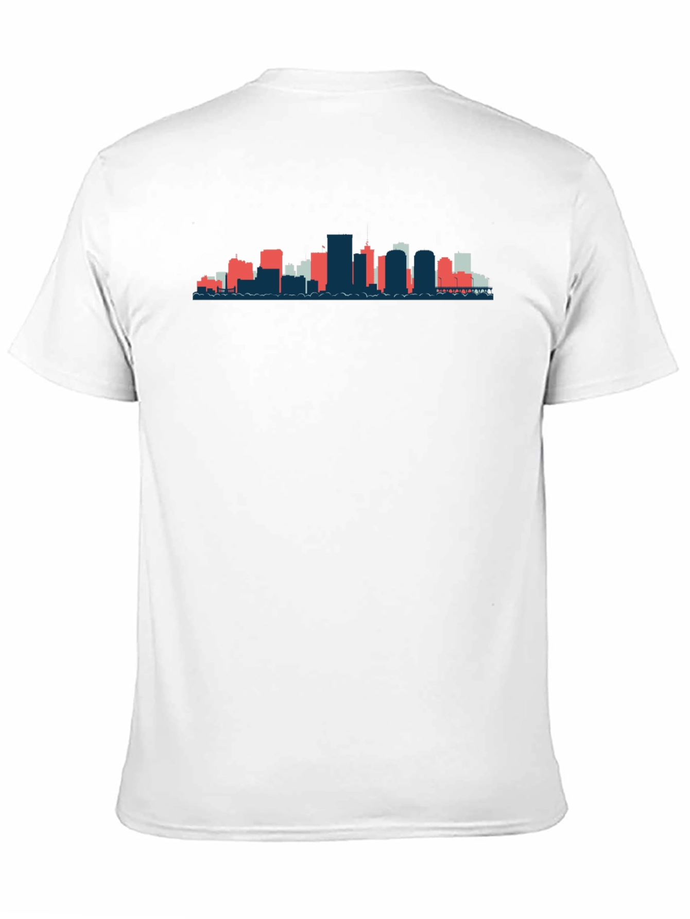 Black T-Shirt with City Skyline Graphic