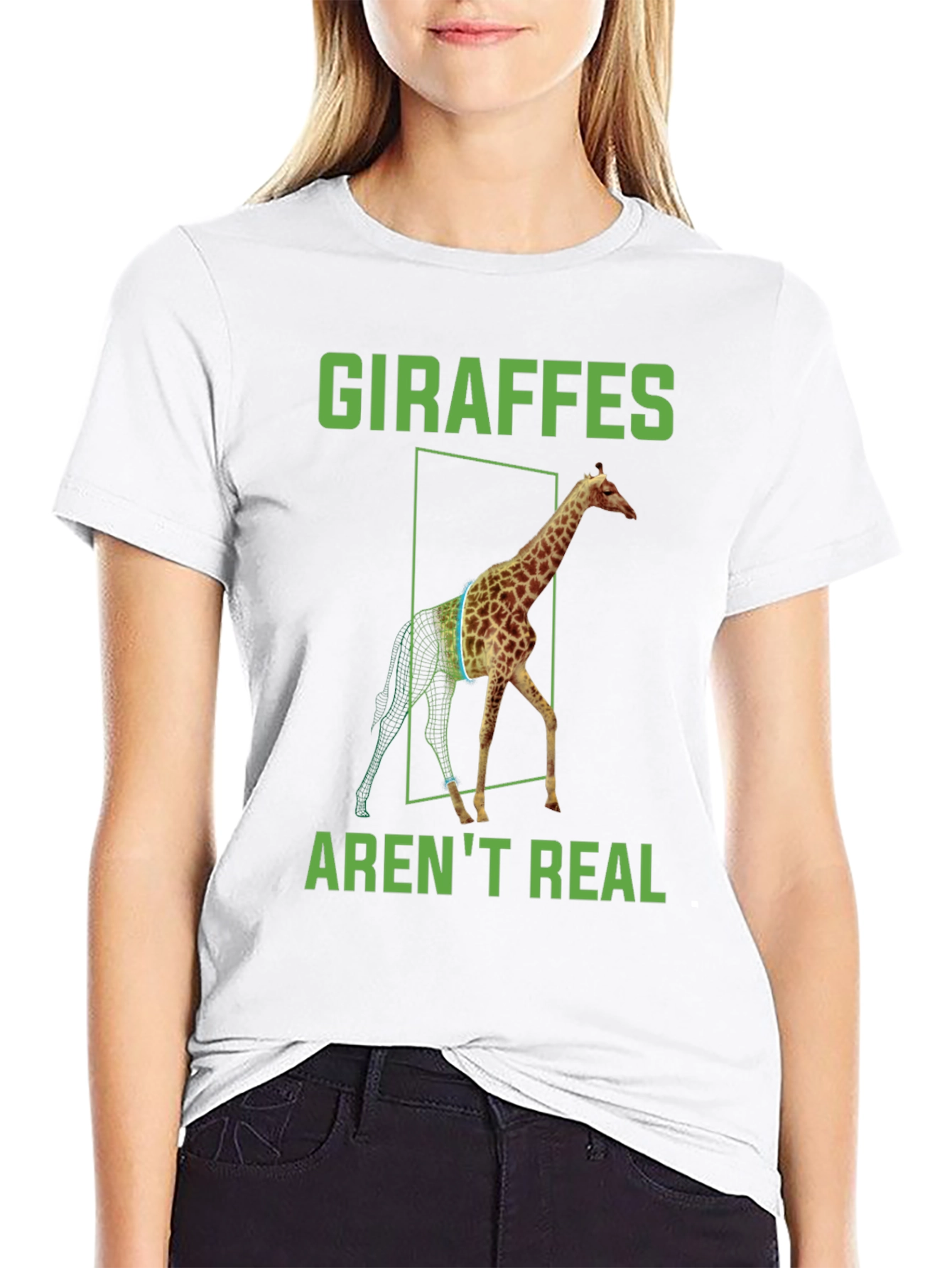 Giraffes Arent Real T-Shirt - Conspiracy Theory Tee