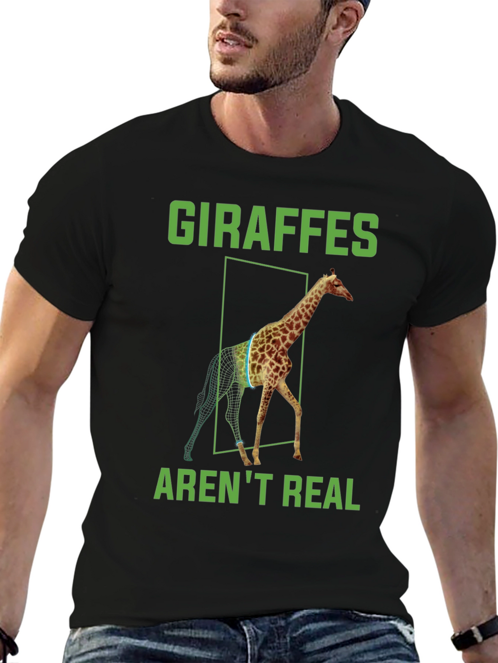 Giraffes Arent Real T-Shirt - Conspiracy Theory Tee