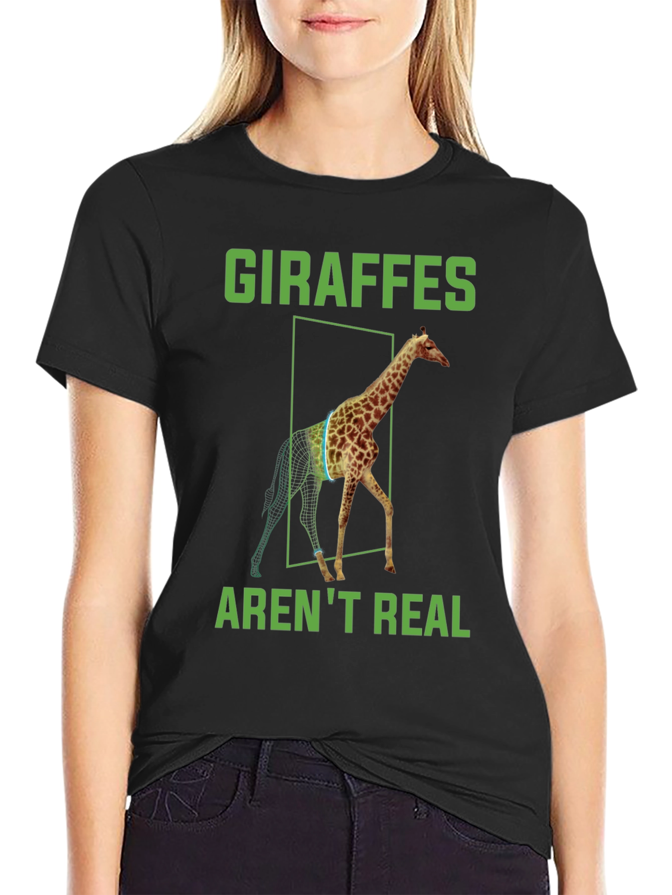Giraffes Arent Real T-Shirt - Conspiracy Theory Tee